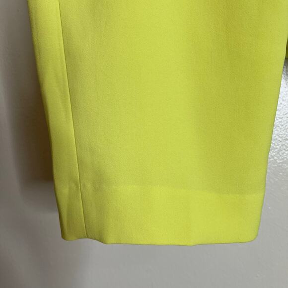 J.Crew Essential Pants 4 City Crepe Lemon Sorbet Trousers Straight Work Pleated - Picture 8 of 11